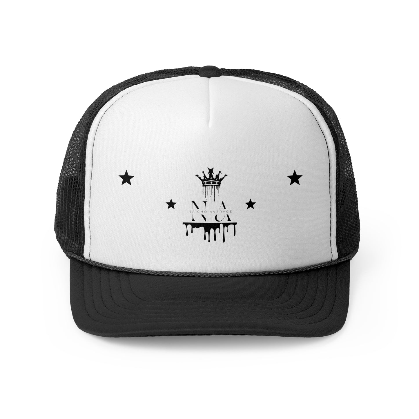 Stylish Na'cho Average Brand Trucker Cap with Dripping Crown Design