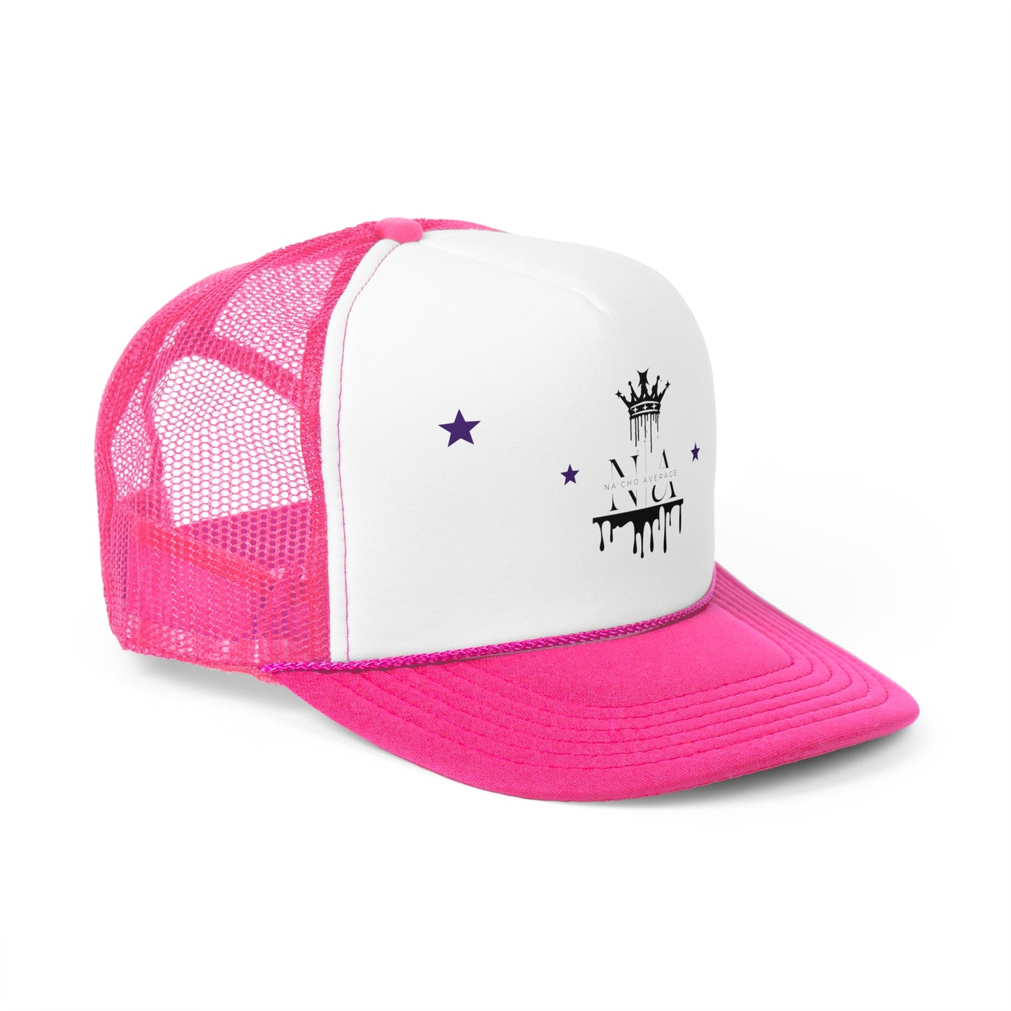 Stylish Na'cho Average Brand Trucker Cap with Dripping Crown Design