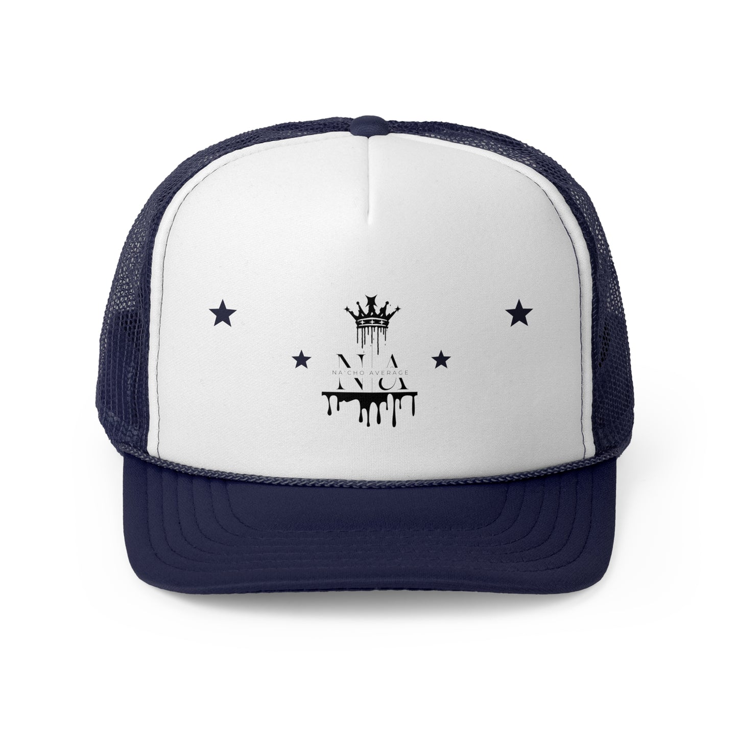Stylish Na'cho Average Brand Trucker Cap with Dripping Crown Design
