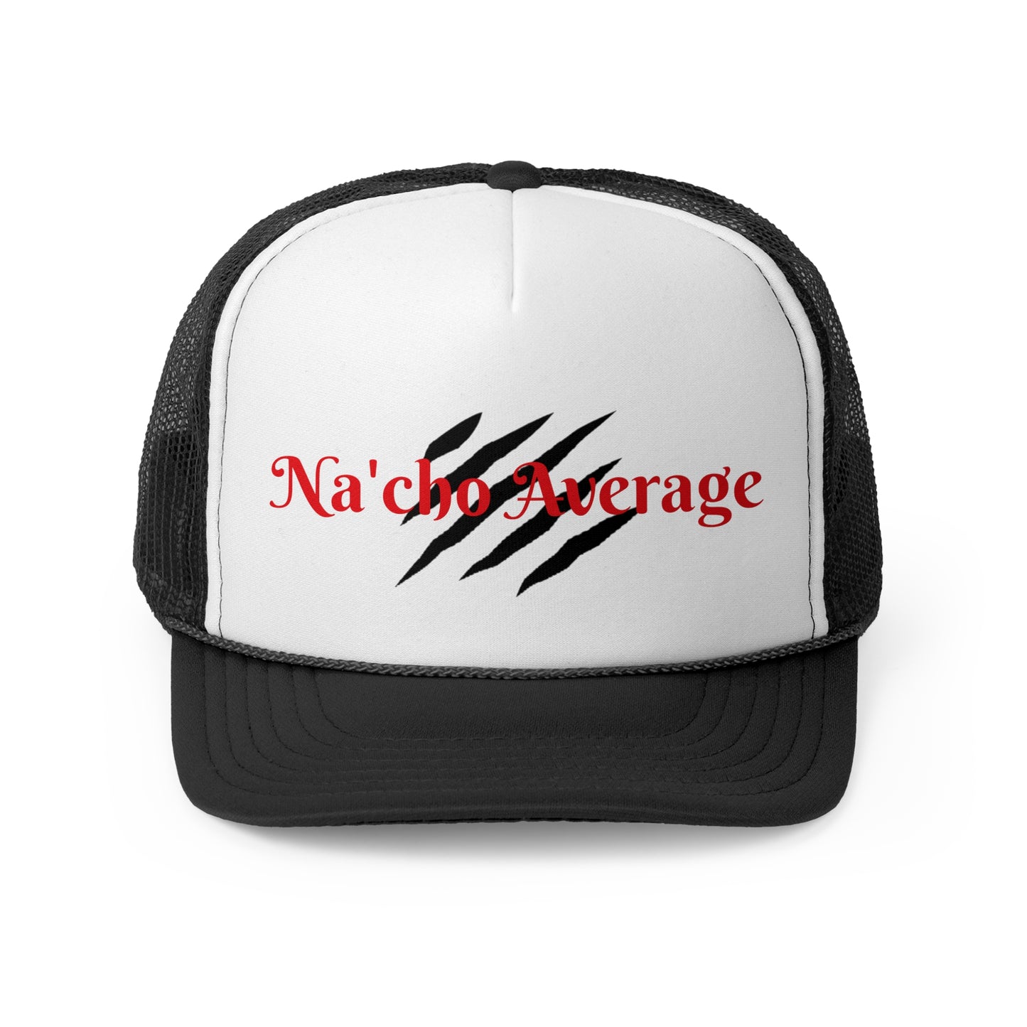 Stylish Na'cho Average Brand Trucker Cap with Dripping Crown Design