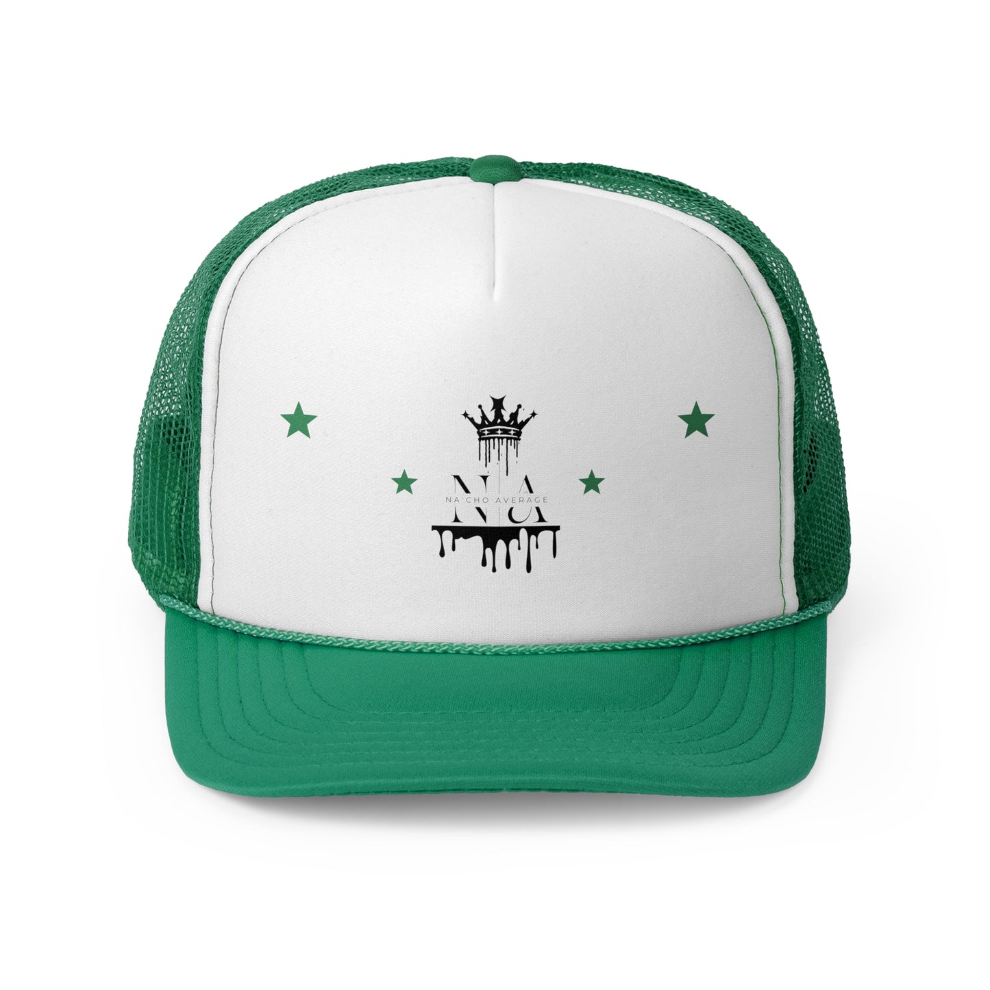 Stylish Na'cho Average Brand Trucker Cap with Dripping Crown Design