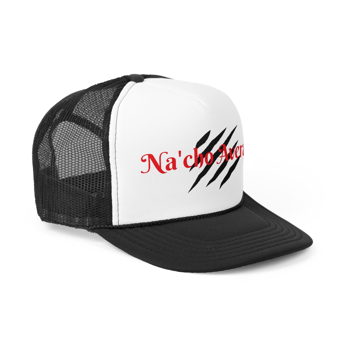 Stylish Na'cho Average Brand Trucker Cap with Dripping Crown Design