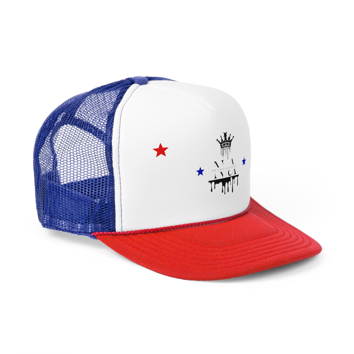 Stylish Na'cho Average Brand Trucker Cap with Dripping Crown Design