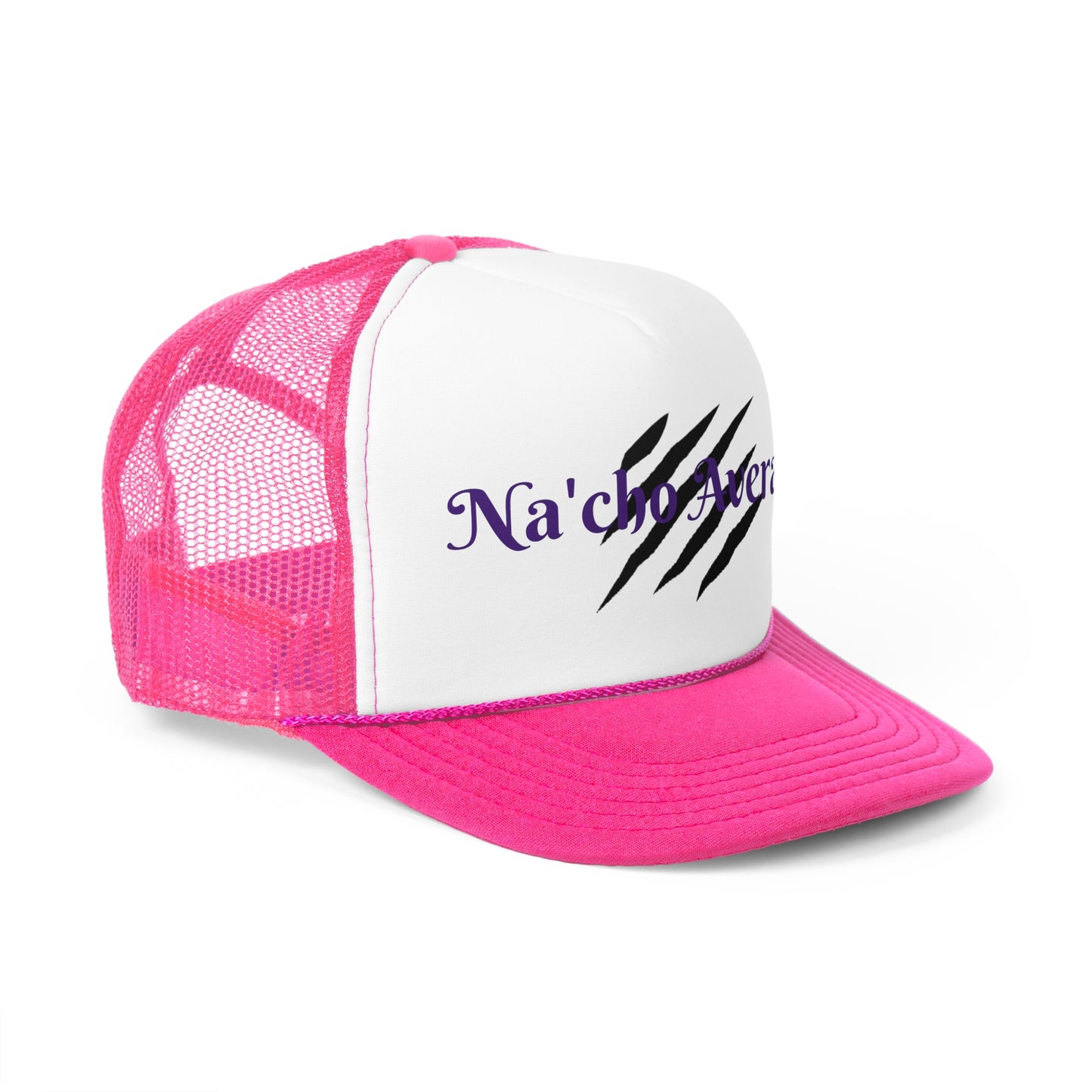 Stylish Na'cho Average Brand Trucker Cap with Dripping Crown Design