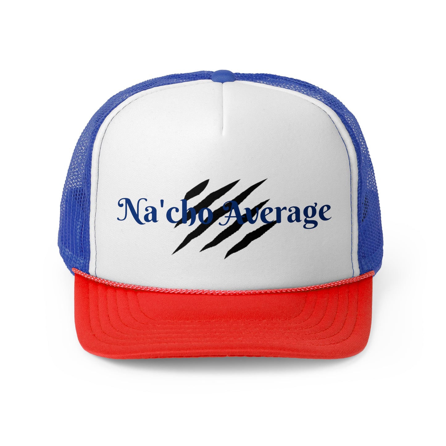 Stylish Na'cho Average Brand Trucker Cap with Dripping Crown Design
