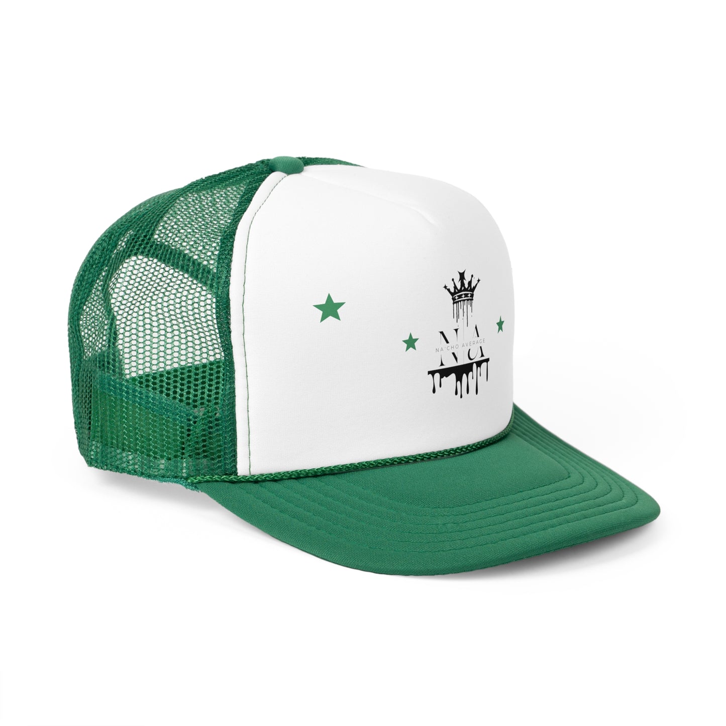 Stylish Na'cho Average Brand Trucker Cap with Dripping Crown Design