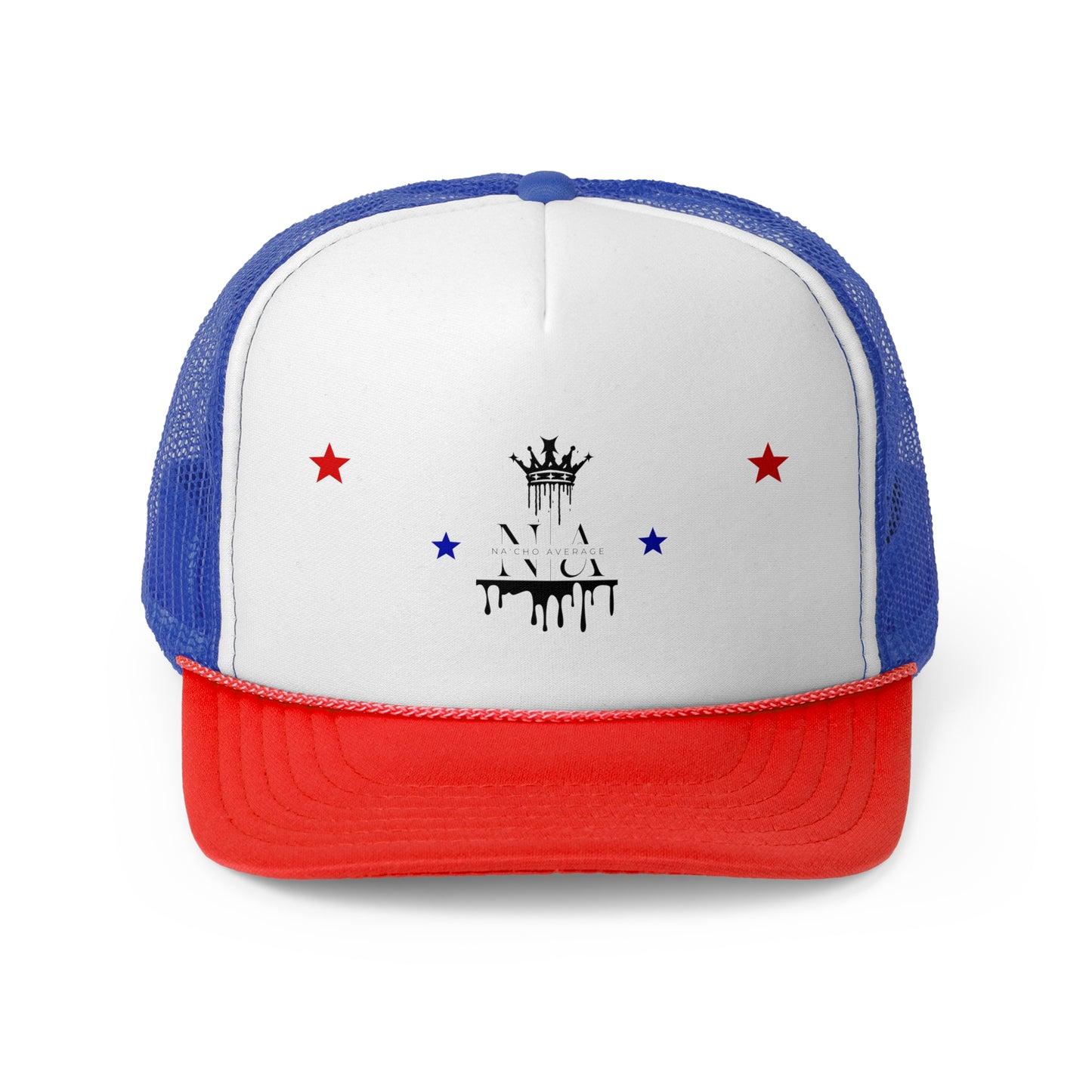 Stylish Na'cho Average Brand Trucker Cap with Dripping Crown Design