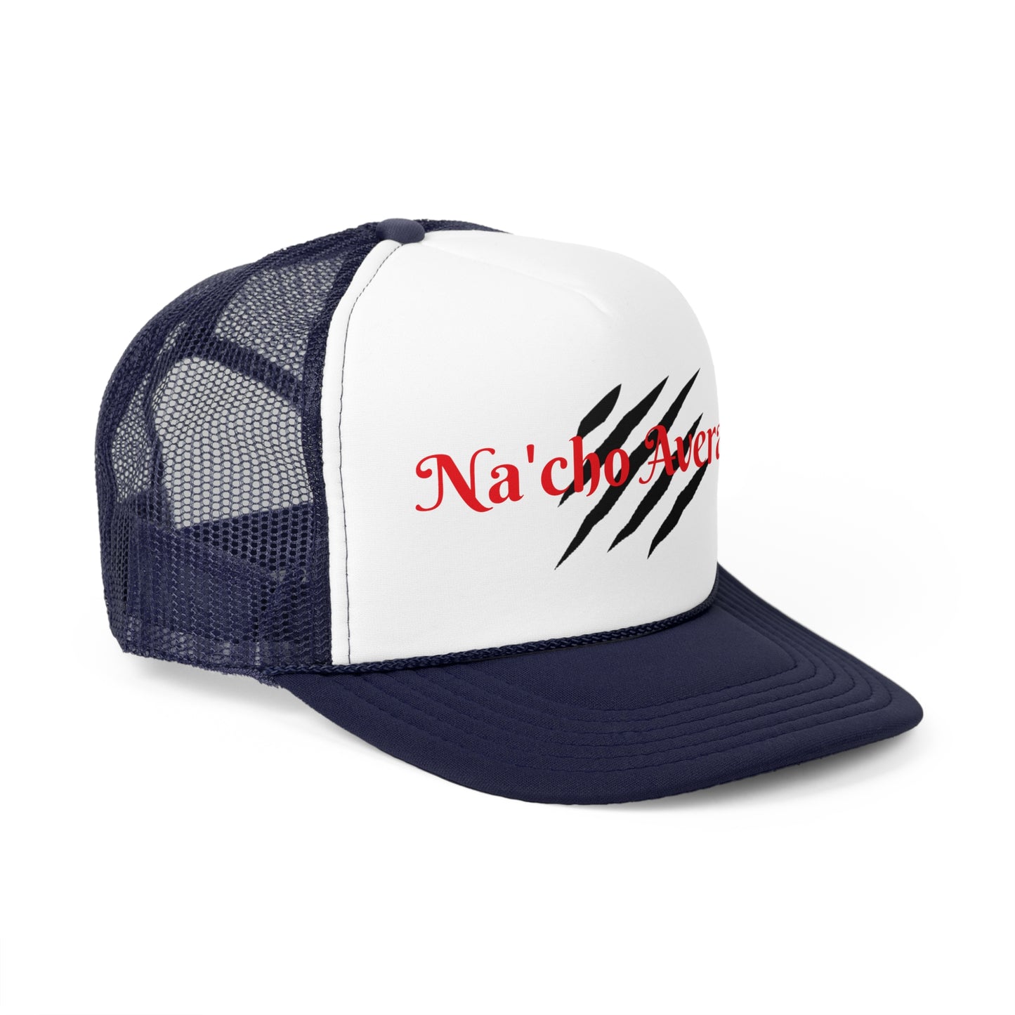 Stylish Na'cho Average Brand Trucker Cap with Dripping Crown Design
