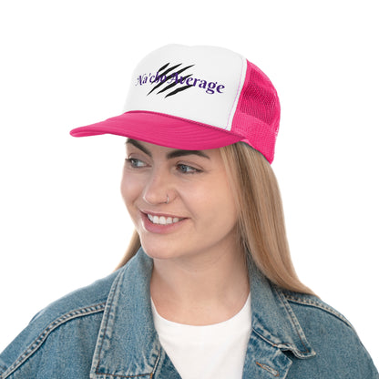 Stylish Na'cho Average Brand Trucker Cap with Dripping Crown Design