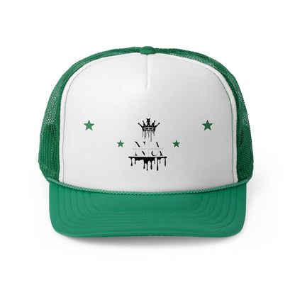 Stylish Na'cho Average Brand Trucker Cap with Dripping Crown Design