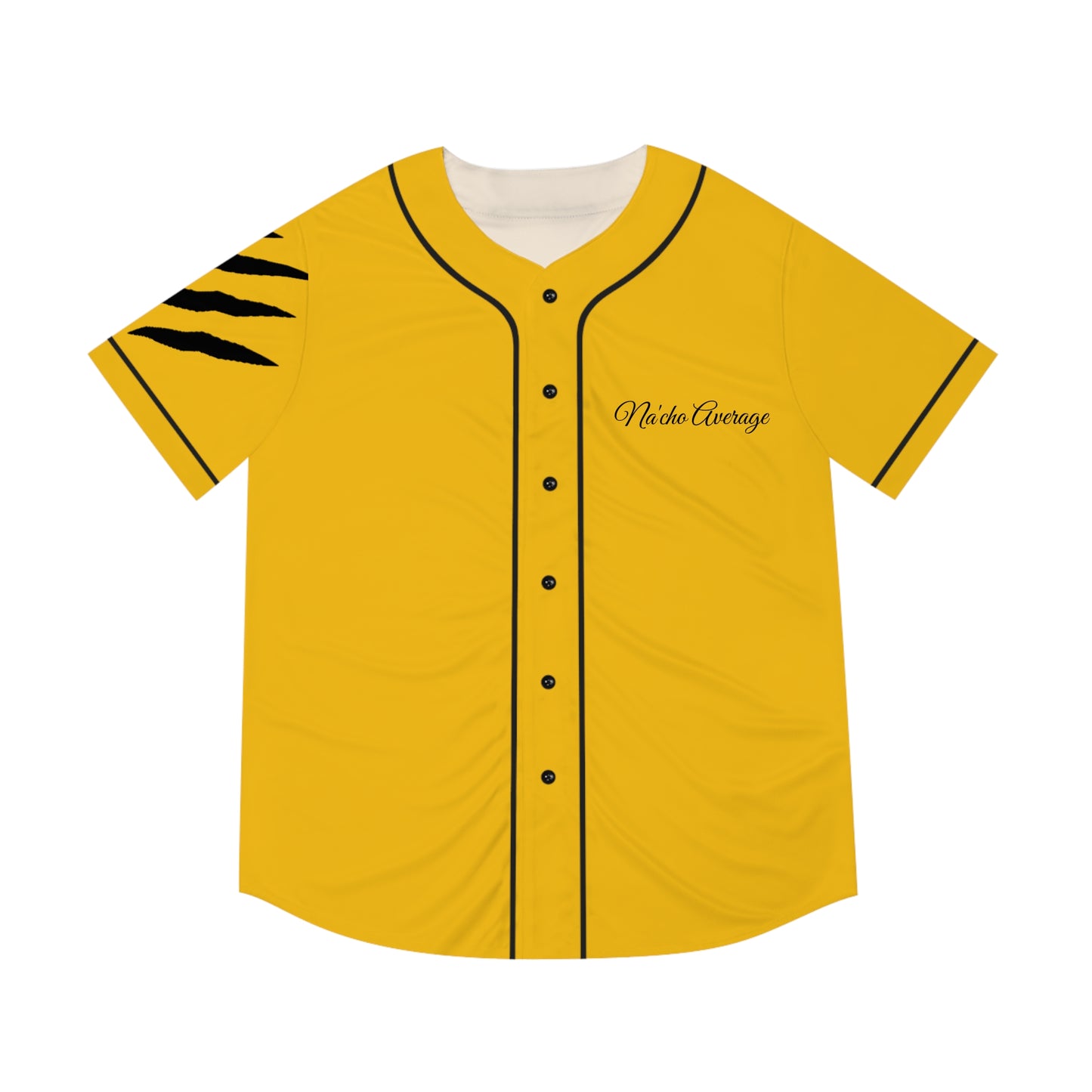 Yellow Na'cho Average Brand Baseball Jersey