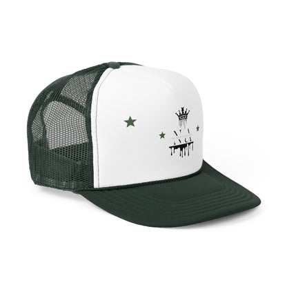 Stylish Na'cho Average Brand Trucker Cap with Dripping Crown Design