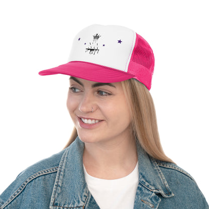 Stylish Na'cho Average Brand Trucker Cap with Dripping Crown Design
