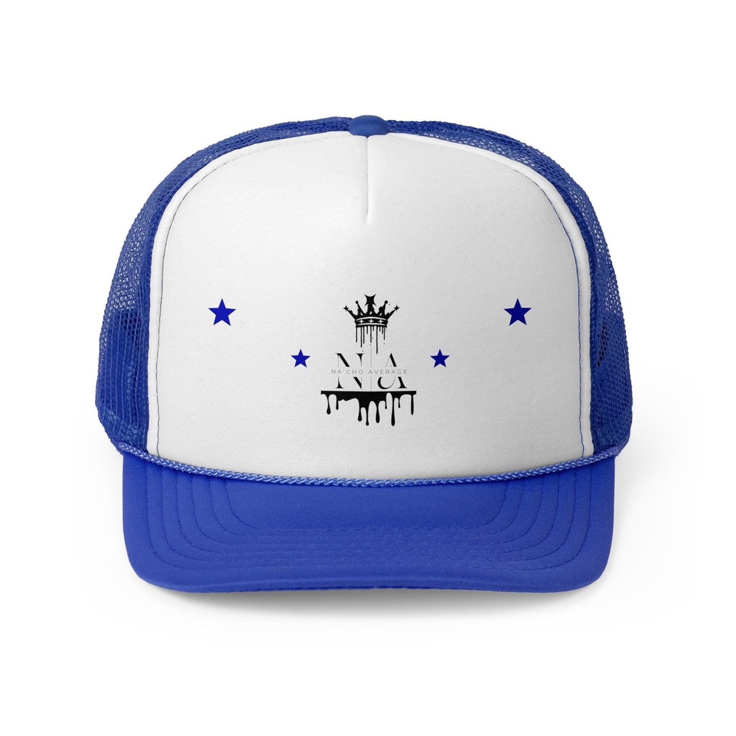 Stylish Na'cho Average Brand Trucker Cap with Dripping Crown Design