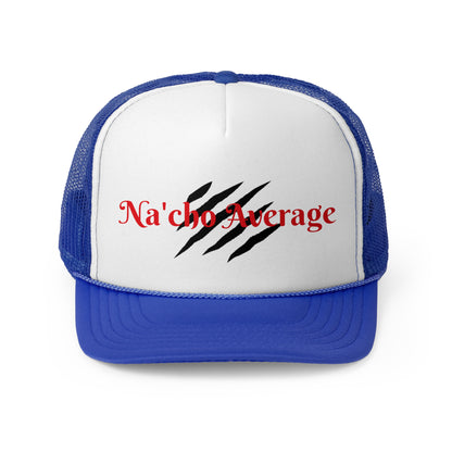 Stylish Na'cho Average Brand Trucker Cap with Dripping Crown Design
