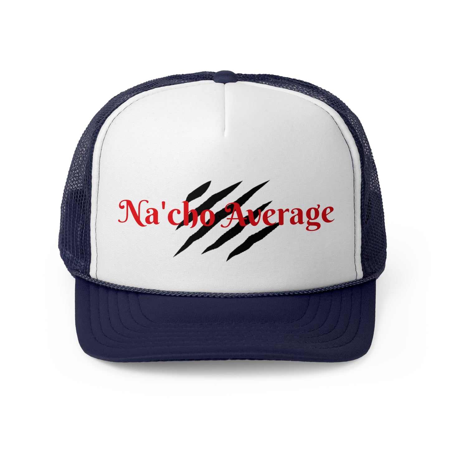 Stylish Na'cho Average Brand Trucker Cap with Dripping Crown Design