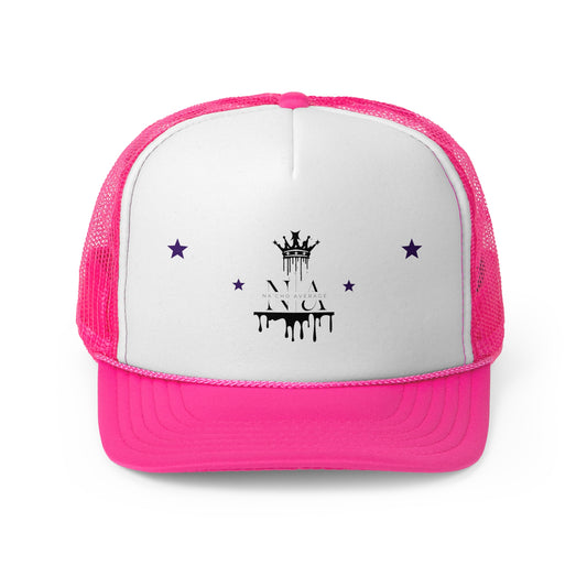 Stylish Na'cho Average Brand Trucker Cap with Dripping Crown Design