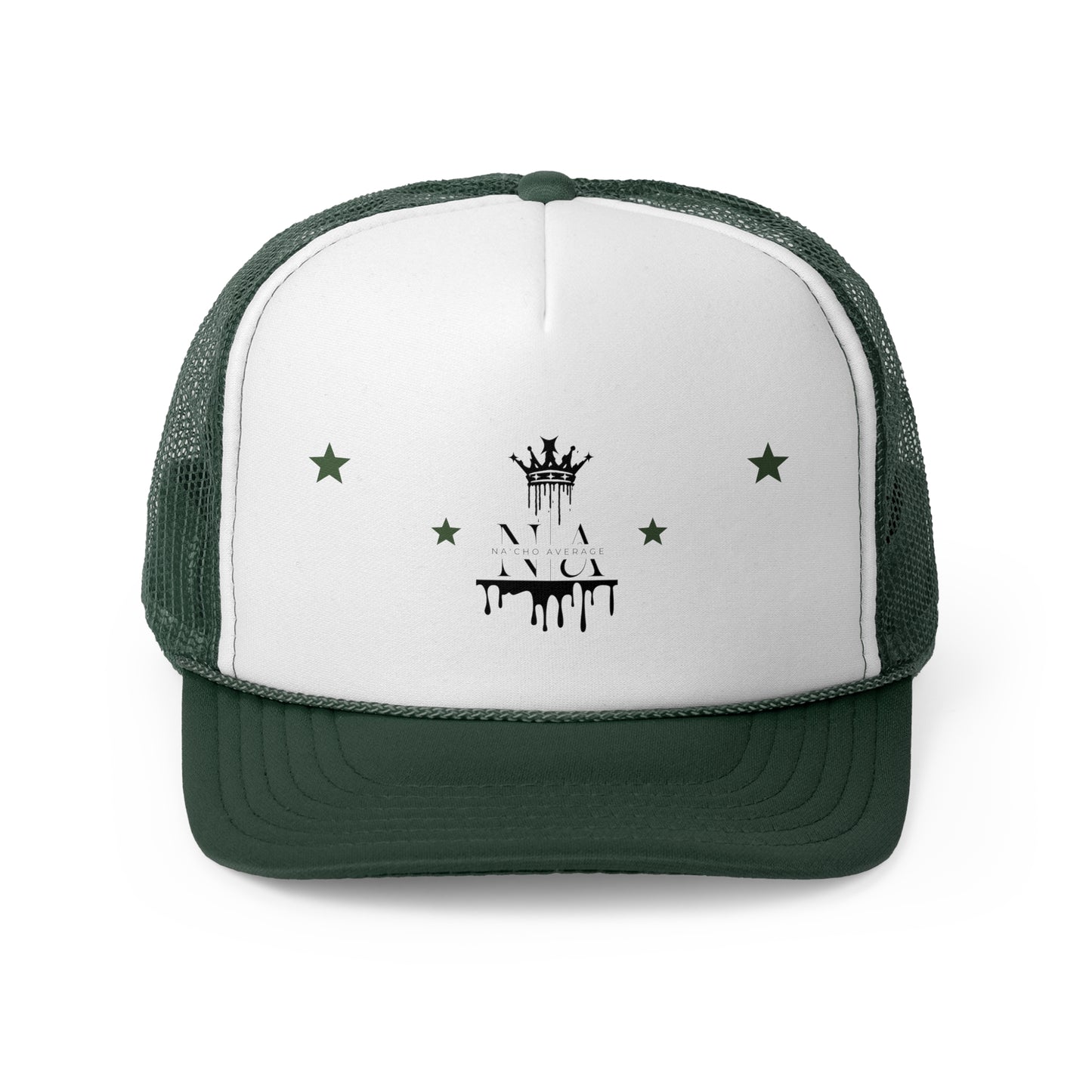 Stylish Na'cho Average Brand Trucker Cap with Dripping Crown Design