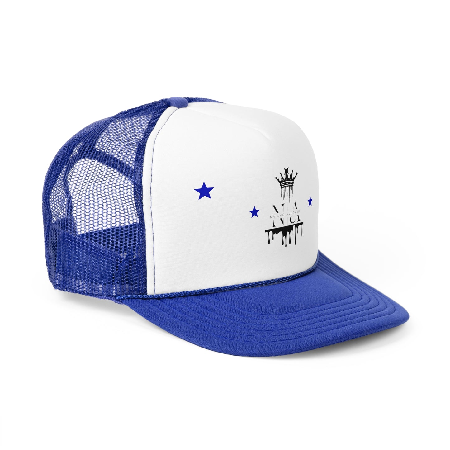 Stylish Na'cho Average Brand Trucker Cap with Dripping Crown Design